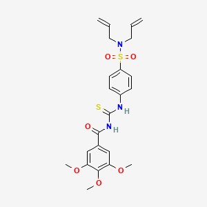 N-[({4-[(diallylamino)sulfonyl]phenyl}amino)carbonothioyl]-3,4,5-trimethoxybenzamide