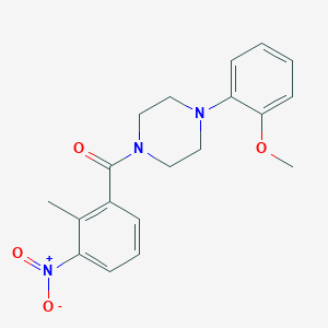 molecular formula C19H21N3O4 B415971 [4-(2-Methoxy-phenyl)-piperazin-1-yl]-(2-methyl-3-nitro-phenyl)-methanone 