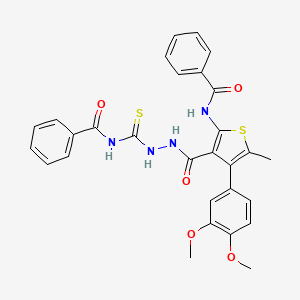 N-[3-({2-[(benzoylamino)carbonothioyl]hydrazino}carbonyl)-4-(3,4-dimethoxyphenyl)-5-methyl-2-thienyl]benzamide