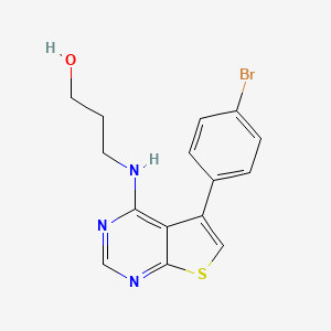 3-{[5-(4-bromophenyl)thieno[2,3-d]pyrimidin-4-yl]amino}-1-propanol