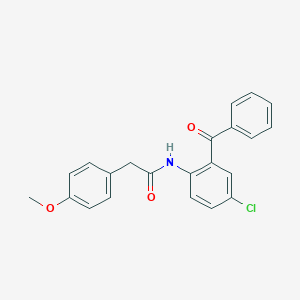 molecular formula C22H18ClNO3 B415973 N-(2-benzoyl-4-chlorophenyl)-2-(4-methoxyphenyl)acetamide 
