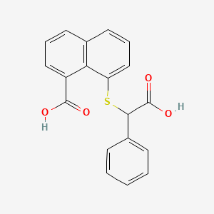 molecular formula C19H14O4S B4159734 8-{[carboxy(phenyl)methyl]thio}-1-naphthoic acid 