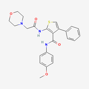 molecular formula C24H25N3O4S B4159741 N-(4-methoxyphenyl)-2-[(4-morpholinylacetyl)amino]-4-phenyl-3-thiophenecarboxamide 