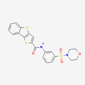 molecular formula C21H18N2O4S3 B4159754 N-[3-(4-morpholinylsulfonyl)phenyl]thieno[3,2-b][1]benzothiophene-2-carboxamide 