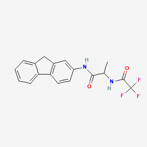 molecular formula C18H15F3N2O2 B4159760 N-9H-fluoren-2-yl-N~2~-(trifluoroacetyl)alaninamide 