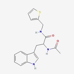 molecular formula C18H19N3O2S B4159778 2-ACETAMIDO-3-(1H-INDOL-3-YL)-N-[(THIOPHEN-2-YL)METHYL]PROPANAMIDE 