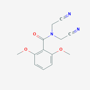 molecular formula C13H13N3O3 B415979 N,N-bis(cyanomethyl)-2,6-dimethoxybenzamide 