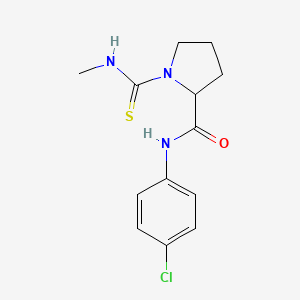 N-(4-chlorophenyl)-1-(methylcarbamothioyl)prolinamide