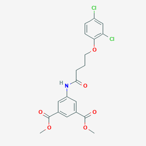 molecular formula C20H19Cl2NO6 B415980 Dimethyl 5-{[4-(2,4-dichlorophenoxy)butanoyl]amino}isophthalate CAS No. 329938-39-8