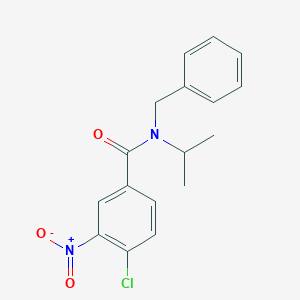 molecular formula C17H17ClN2O3 B415981 N-benzyl-4-chloro-3-nitro-N-propan-2-ylbenzamide CAS No. 321531-52-6