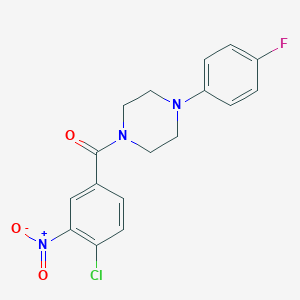 molecular formula C17H15ClFN3O3 B415982 (4-Chloro-3-nitrophenyl)(4-(4-fluorophenyl)piperazin-1-yl)methanone CAS No. 330466-37-0