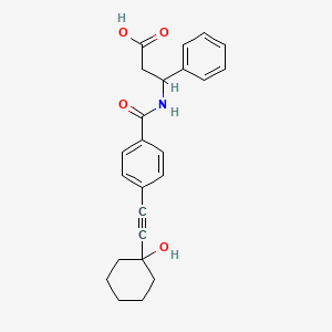 3-({4-[(1-hydroxycyclohexyl)ethynyl]benzoyl}amino)-3-phenylpropanoic acid