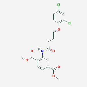 molecular formula C20H19Cl2NO6 B415984 Dimethyl 2-{[4-(2,4-dichlorophenoxy)butanoyl]amino}terephthalate 
