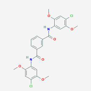molecular formula C24H22Cl2N2O6 B415988 N,N'-Bis-(4-chloro-2,5-dimethoxy-phenyl)-isophthalamide 