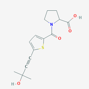 1-{[5-(3-hydroxy-3-methyl-1-butyn-1-yl)-2-thienyl]carbonyl}proline