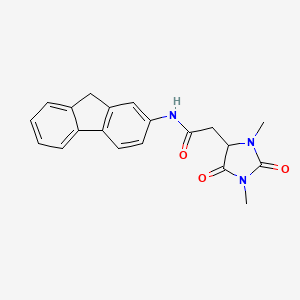 2-(1,3-dimethyl-2,5-dioxoimidazolidin-4-yl)-N-(9H-fluoren-2-yl)acetamide