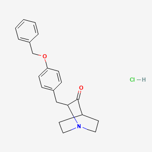 molecular formula C21H24ClNO2 B4159914 2-[4-(benzyloxy)benzyl]quinuclidin-3-one hydrochloride 