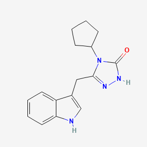 4-cyclopentyl-5-(1H-indol-3-ylmethyl)-2,4-dihydro-3H-1,2,4-triazol-3-one