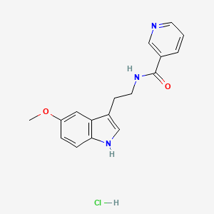 molecular formula C17H18ClN3O2 B4159965 N-[2-(5-methoxy-1H-indol-3-yl)ethyl]nicotinamide hydrochloride 