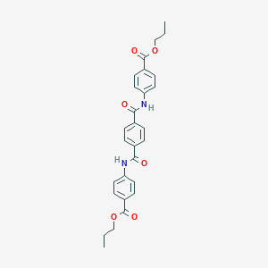 molecular formula C28H28N2O6 B415998 Dipropyl 4,4'-[1,4-phenylenebis(carbonylimino)]dibenzoate 