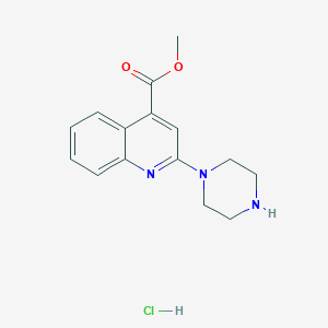 methyl 2-(1-piperazinyl)-4-quinolinecarboxylate hydrochloride