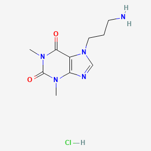 molecular formula C10H16ClN5O2 B4159983 7-(3-aminopropyl)-1,3-dimethyl-3,7-dihydro-1H-purine-2,6-dione hydrochloride 