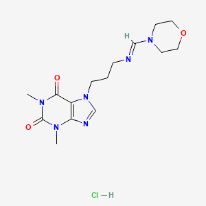 molecular formula C15H23ClN6O3 B4159991 1,3-dimethyl-7-{3-[(4-morpholinylmethylene)amino]propyl}-3,7-dihydro-1H-purine-2,6-dione hydrochloride 