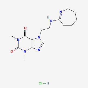 7-[2-(2-azepanylideneamino)ethyl]-1,3-dimethyl-3,7-dihydro-1H-purine-2,6-dione hydrochloride