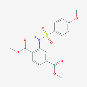 molecular formula C17H17NO7S B416001 Dimethyl 2-{[(4-methoxyphenyl)sulfonyl]amino}terephthalate 
