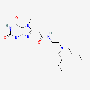 N-[2-(dibutylamino)ethyl]-2-(3,7-dimethyl-2,6-dioxo-2,3,6,7-tetrahydro-1H-purin-8-yl)acetamide