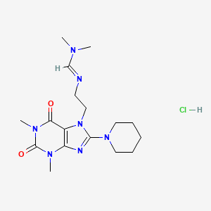 N'-{2-[1,3-dimethyl-2,6-dioxo-8-(1-piperidinyl)-1,2,3,6-tetrahydro-7H-purin-7-yl]ethyl}-N,N-dimethylimidoformamide hydrochloride