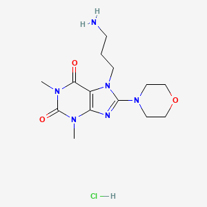 7-(3-aminopropyl)-1,3-dimethyl-8-(4-morpholinyl)-3,7-dihydro-1H-purine-2,6-dione hydrochloride