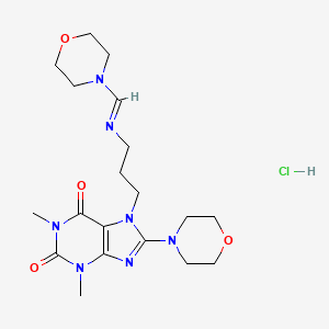 1,3-dimethyl-8-(4-morpholinyl)-7-{3-[(4-morpholinylmethylene)amino]propyl}-3,7-dihydro-1H-purine-2,6-dione hydrochloride