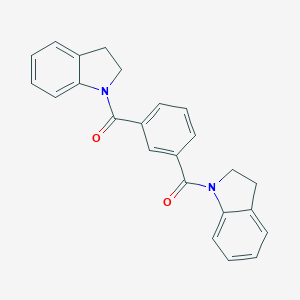 molecular formula C24H20N2O2 B416005 [3-(2,3-Dihydro-indole-1-carbonyl)-phenyl]-(2,3-dihydro-indol-1-yl)-methanone 