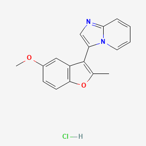 molecular formula C17H15ClN2O2 B4160055 3-(5-methoxy-2-methyl-1-benzofuran-3-yl)imidazo[1,2-a]pyridine hydrochloride 