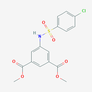 molecular formula C16H14ClNO6S B416007 Dimethyl 5-{[(4-chlorophenyl)sulfonyl]amino}isophthalate 