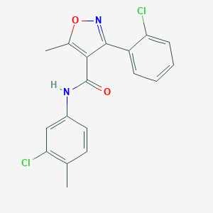 N-(3-chloro-4-methylphenyl)-3-(2-chlorophenyl)-5-methyl-1,2-oxazole-4-carboxamide