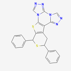 10,12-diphenyl-12,13-dihydro-10H-thiopyrano[4',3':4,5]thieno[3,2-e]bis[1,2,4]triazolo[4,3-a:4',3'-c]pyrimidine