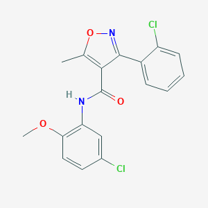 molecular formula C18H14Cl2N2O3 B416015 N-(5-chloro-2-methoxyphenyl)-3-(2-chlorophenyl)-5-methylisoxazole-4-carboxamide CAS No. 326902-63-0