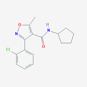 3-(2-chlorophenyl)-N-cyclopentyl-5-methyl-1,2-oxazole-4-carboxamide