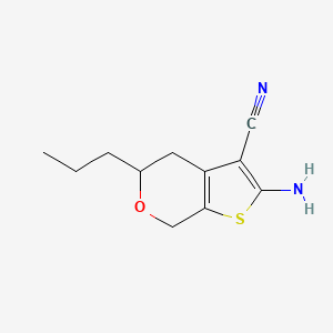 molecular formula C11H14N2OS B4160195 2-amino-5-propyl-4,7-dihydro-5H-thieno[2,3-c]pyran-3-carbonitrile 