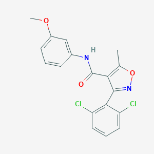 3-(2,6-dichlorophenyl)-N-(3-methoxyphenyl)-5-methyl-4-isoxazolecarboxamide