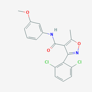 3-(2,6-dichlorophenyl)-N-(3-methoxyphenyl)-5-methyl-1,2-oxazole-4-carboxamide