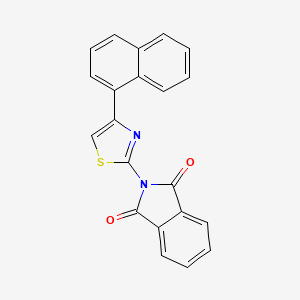 molecular formula C21H12N2O2S B4160251 2-[4-(1-naphthyl)-1,3-thiazol-2-yl]-1H-isoindole-1,3(2H)-dione 