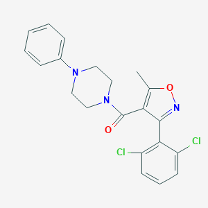 1-[3-(2,6-DICHLOROPHENYL)-5-METHYL-1,2-OXAZOLE-4-CARBONYL]-4-PHENYLPIPERAZINE