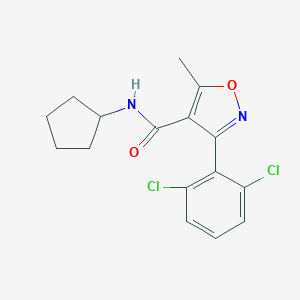 molecular formula C16H16Cl2N2O2 B416027 N-cyclopentyl-3-(2,6-dichlorophenyl)-5-methyl-1,2-oxazole-4-carboxamide CAS No. 5553-33-3