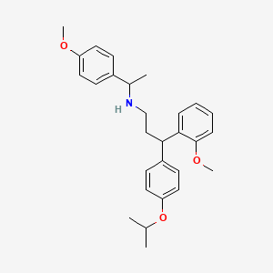 molecular formula C28H35NO3 B4160287 3-(4-isopropoxyphenyl)-3-(2-methoxyphenyl)-N-[1-(4-methoxyphenyl)ethyl]-1-propanamine 