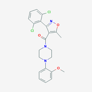 molecular formula C22H21Cl2N3O3 B416029 [3-(2,6-Dichloro-phenyl)-5-methyl-isoxazol-4-yl]-[4-(2-methoxy-phenyl)-piperazin-1-yl]-methanone 