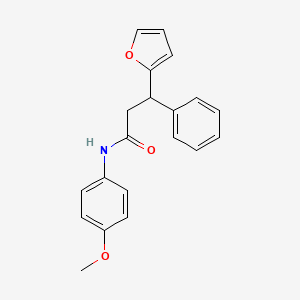 3-(2-furyl)-N-(4-methoxyphenyl)-3-phenylpropanamide