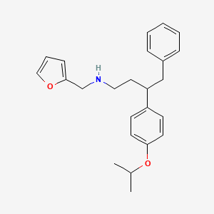 molecular formula C24H29NO2 B4160303 (2-furylmethyl)[3-(4-isopropoxyphenyl)-4-phenylbutyl]amine 